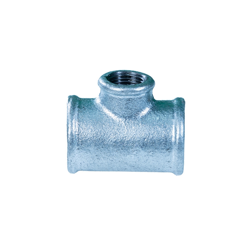 Reducing Tee 130 R Beaded Malleable cast iron pipe fittings